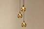 Ziva Recycled Glass Cluster Pendant -  Light Smoke Brown
