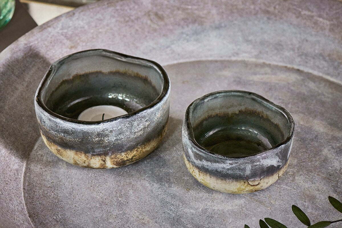 Janka Tealight Holders - Charcoal (Set of 2)
