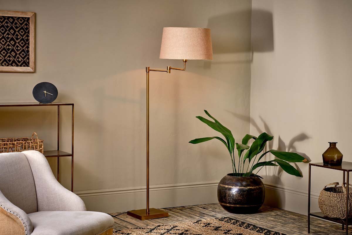 Kara Floor Lamp - Brass