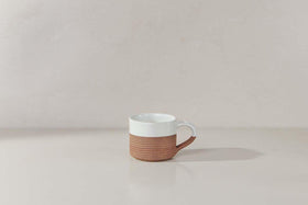 Mali Ribbed Espresso Mug - White