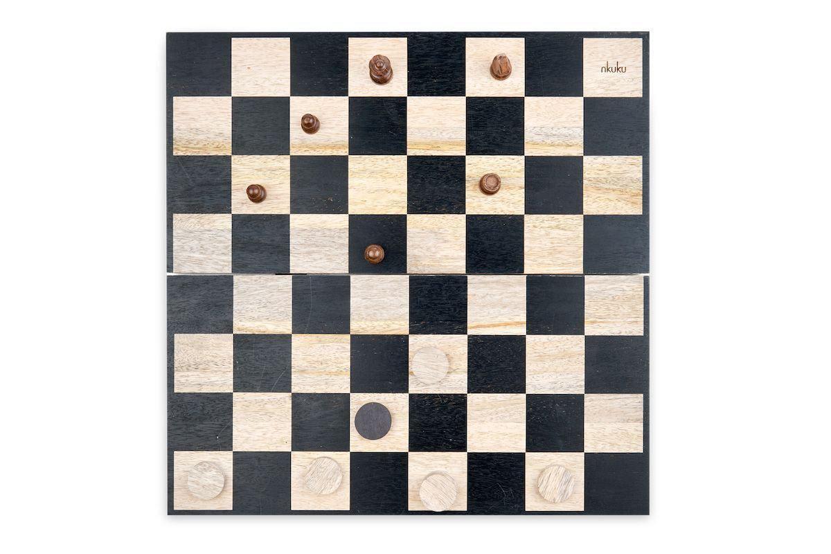 Mango Wood Chess & Draughts