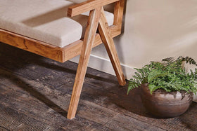 Nalrina acacia and cane sofa
