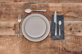 Osko Cutlery Set - Brushed Silver (Set of 16)