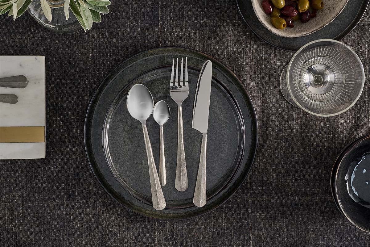 Osko Cutlery Set - Brushed Silver (Set of 16)