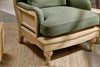 Abe Deconstructed Linen Armchair - Olive