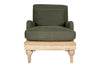 Abe Deconstructed Linen Armchair - Olive