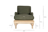 Abe Deconstructed Linen Armchair - Olive