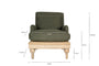 Abe Deconstructed Linen Armchair - Olive