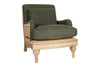 Abe Deconstructed Linen Armchair - Olive