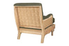 Abe Deconstructed Linen Armchair - Olive