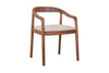 Anbu Acacia Upholstered Dining Chair - Washed Walnut