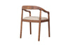 Anbu Acacia Upholstered Dining Chair - Washed Walnut