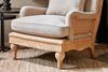 Abe Deconstructed Linen Armchair - Stone