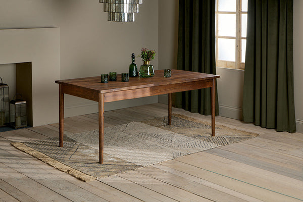 Anbu Acacia Dining Table - Washed Walnut - Small