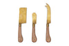 Maram Cheese Knife Set - Natural & Gold (Set of 3)