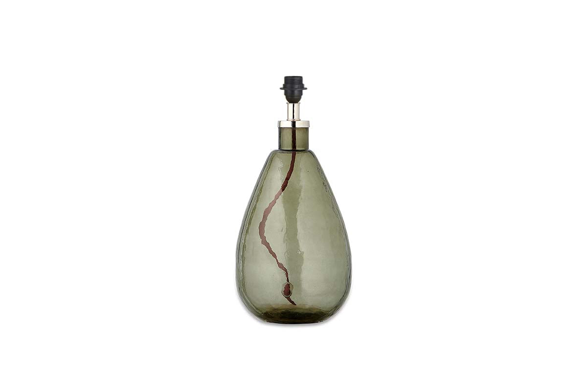 Baba Recycled Glass Lamp - Green - Small Tall