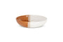 Candra Ceramic Candle Holder - Off White & Terracotta