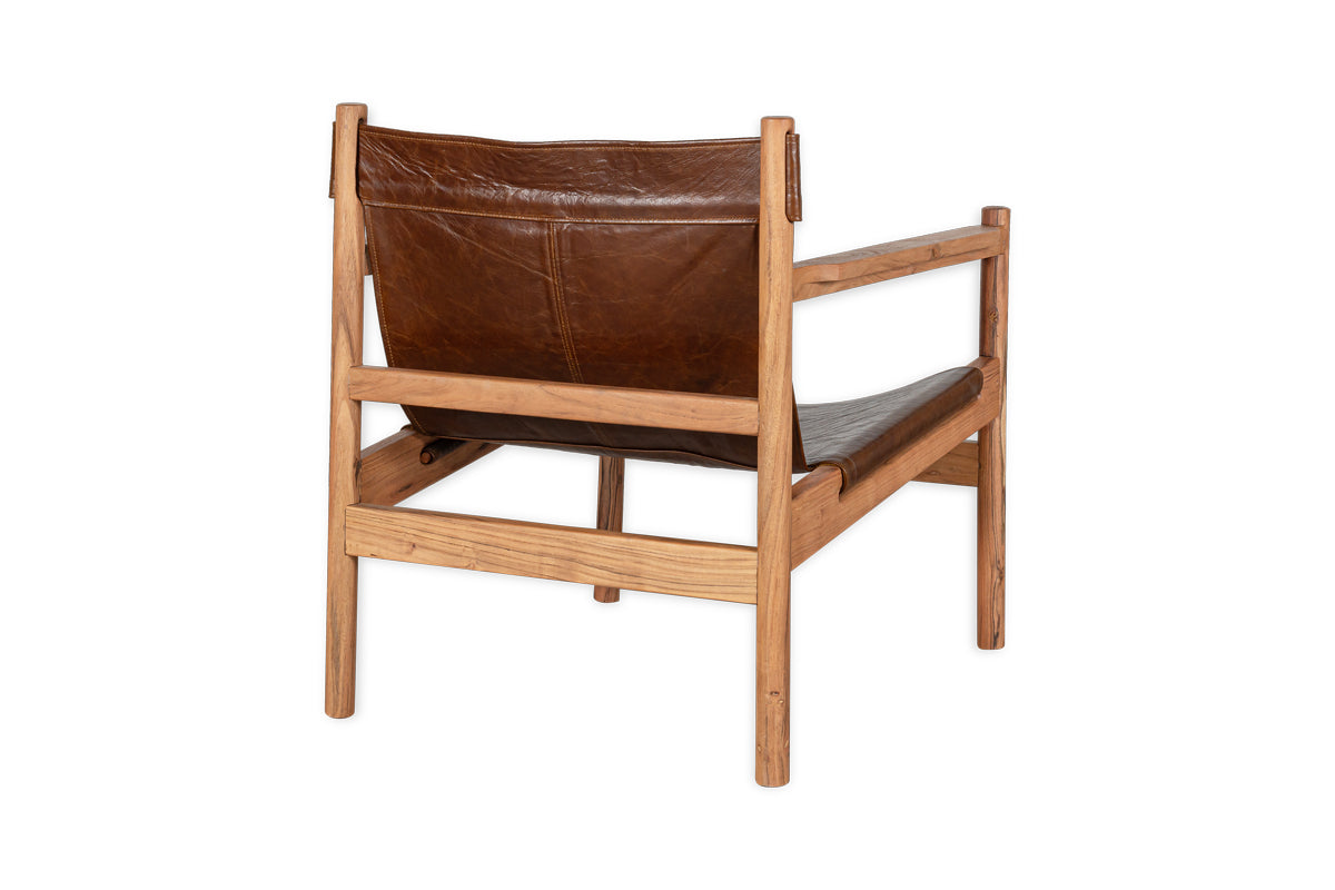 Dalibar Leather Lounger - Tan