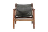 Dalibar Leather Lounger - Charcoal