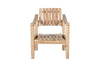 Deev Slatted Wooden Armchair - Natural