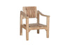 Deev Slatted Wooden Armchair - Natural