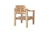 Deev Slatted Wooden Armchair - Natural