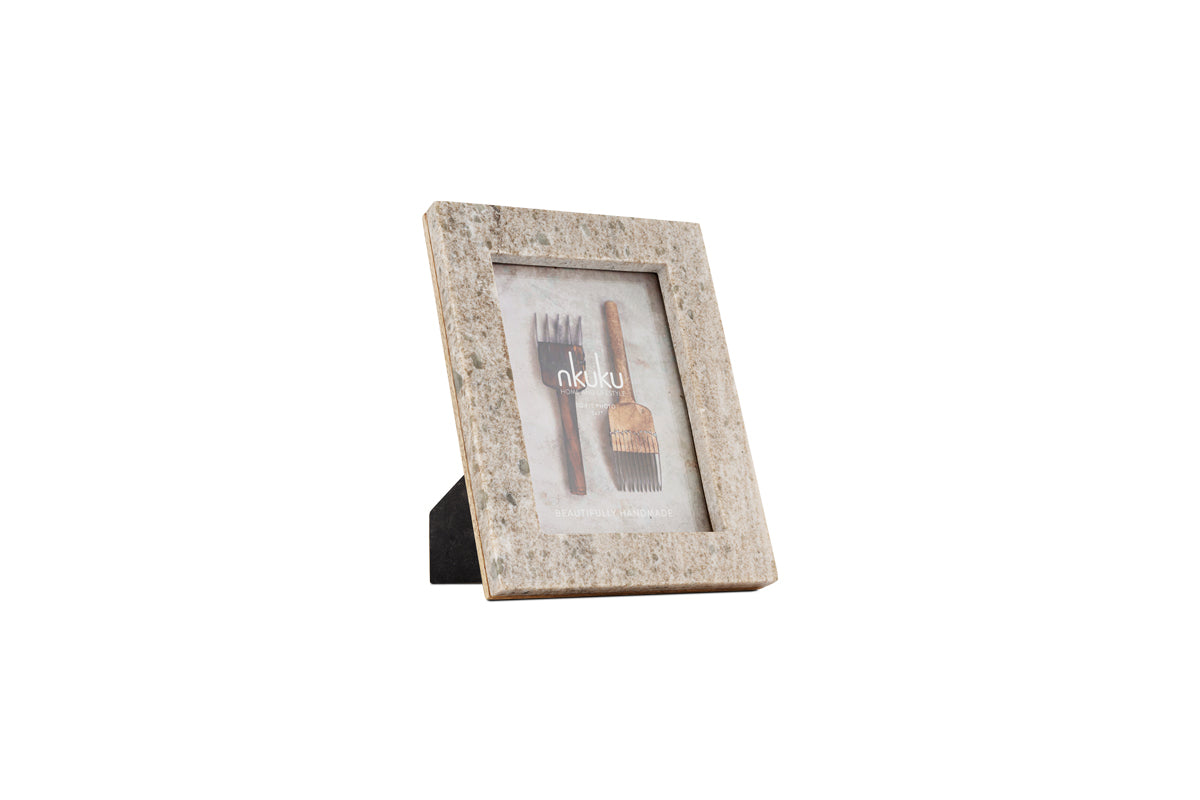 Dalya Marble Photo Frame - Light Grey