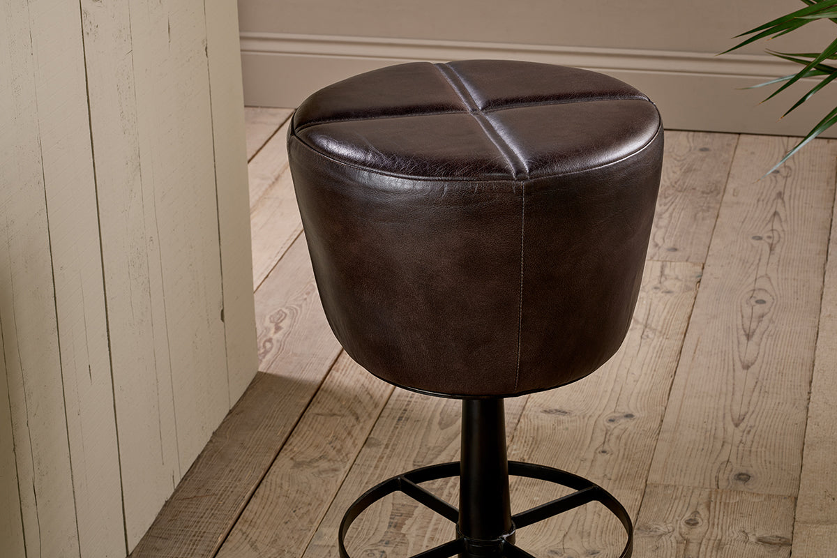 Deshan Leather Bar Stool