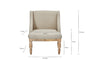 Elbu Deconstructed Linen Armchair - Stone