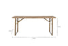 Hanita Mango Wood Folding Dining Table