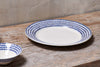 Indigo Drop Dinner Plate - Cream & Indigo