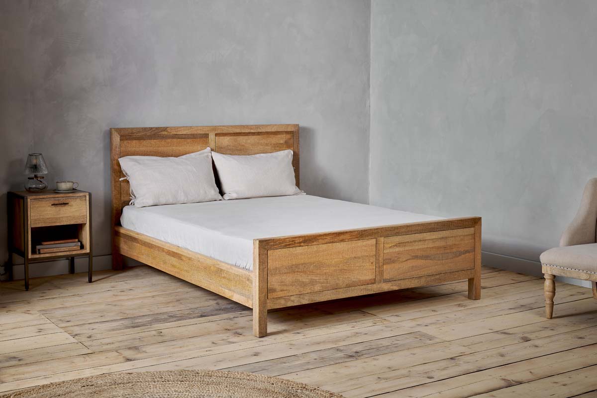 Indali Mango Wood Bed - Natural - Super King