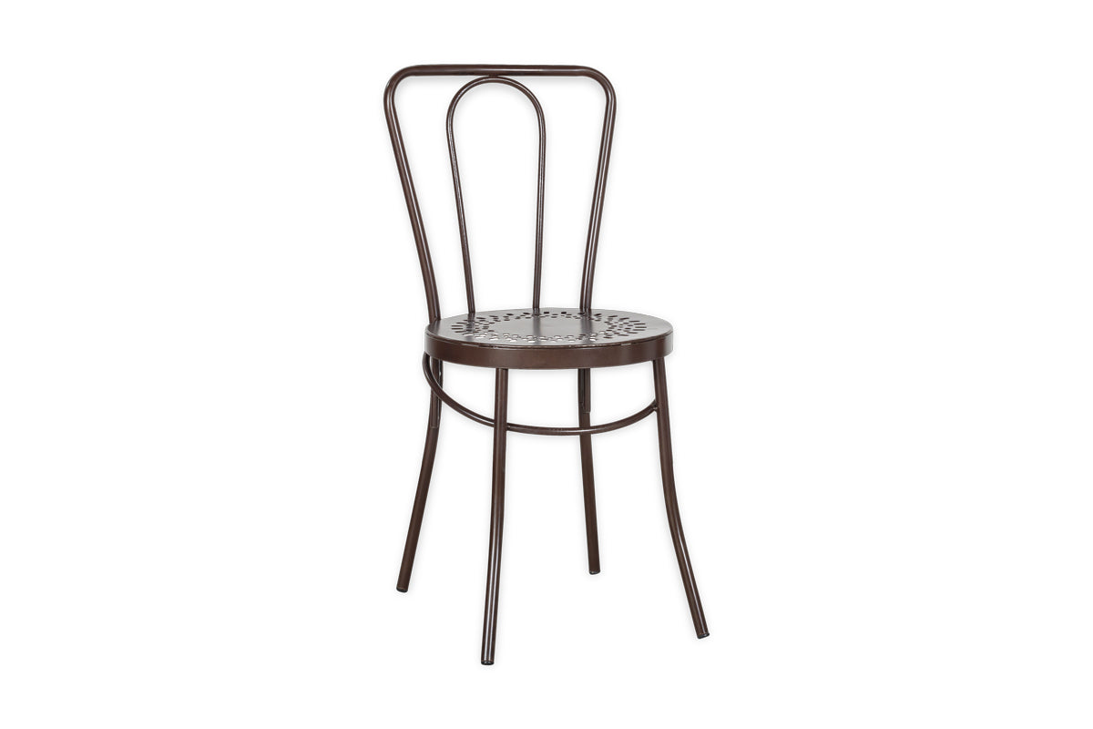 Jeavika Iron Outdoor Bistro Chair - Black