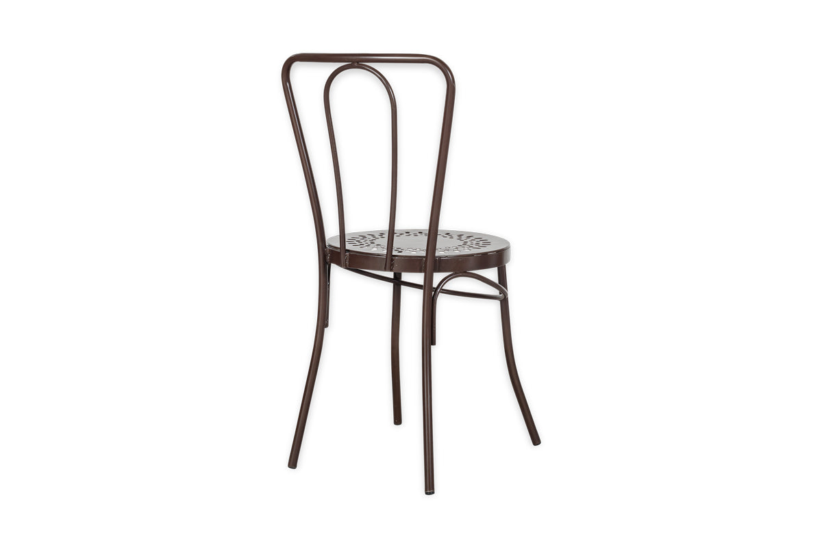 Jeavika Iron Outdoor Bistro Chair - Black