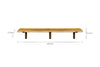 Japhali Mango Wood & Iron Shelf - Long