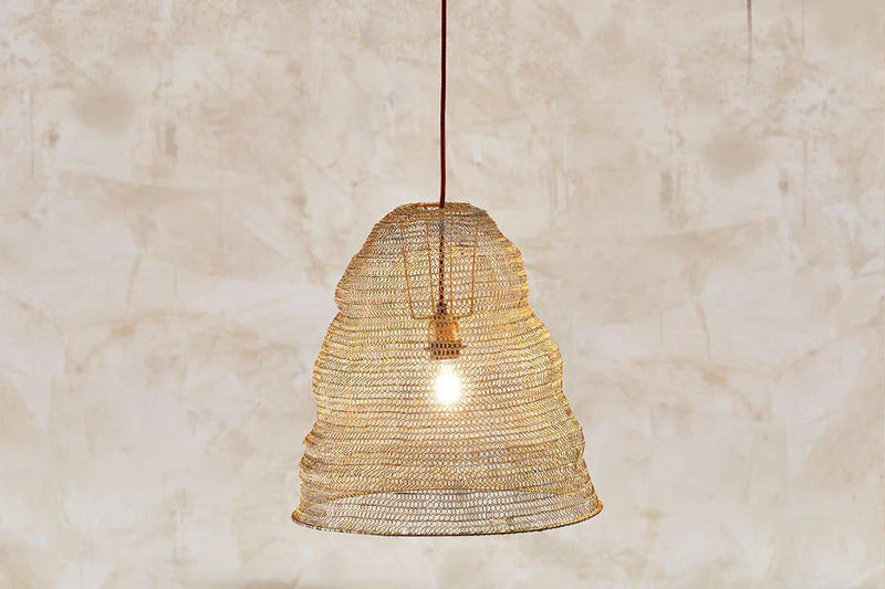 Jatani Wire Lampshade - Antique Brass - Large Oval