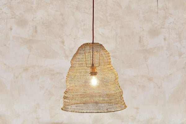 Jatani Wire Lampshade - Antique Brass - Large Oval