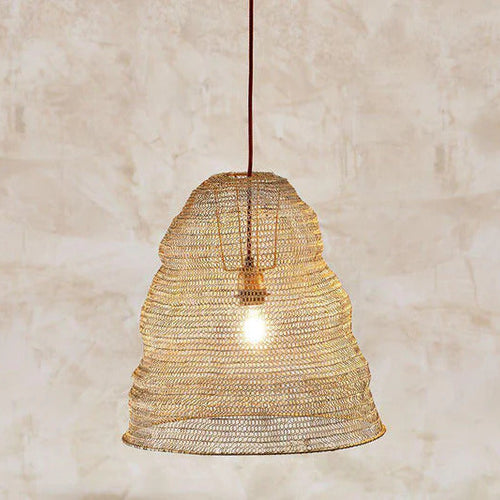 Jatani Wire Lampshade - Antique Brass - Large Oval