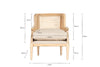 Kaziria Cane & Linen Armchair - Natural