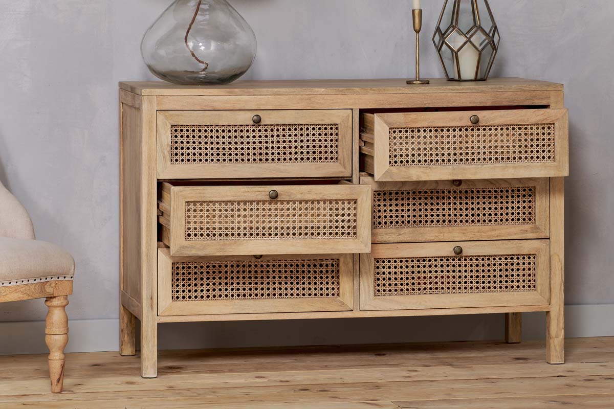 Kanz Mango Wood Chest Of Drawers - Natural