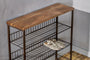 Kiyoma Iron & Wood Tall Standing Shelves - Natural