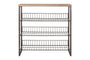 Kiyoma Iron & Wood Tall Standing Shelves - Natural