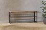 Kiyoma Iron & Wood Low Standing Shelves - Natural