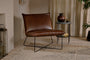 Kashvi Oversized Leather Lounger - Chocolate Brown