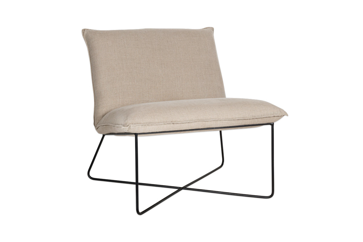 Kashvi Oversized Linen Lounger - Natural