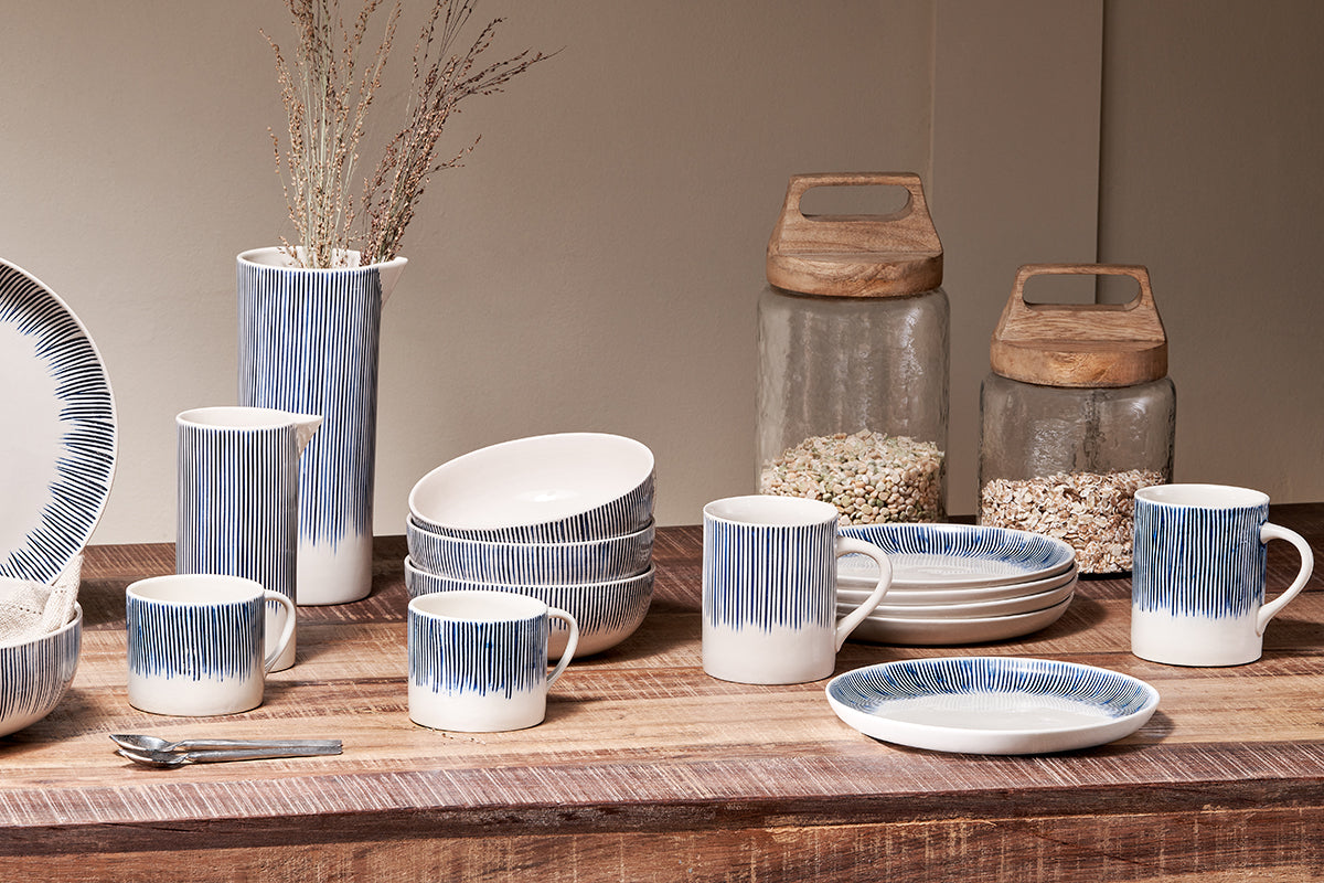 Karuma Ceramic Mug - Blue - Small (Set of 2)