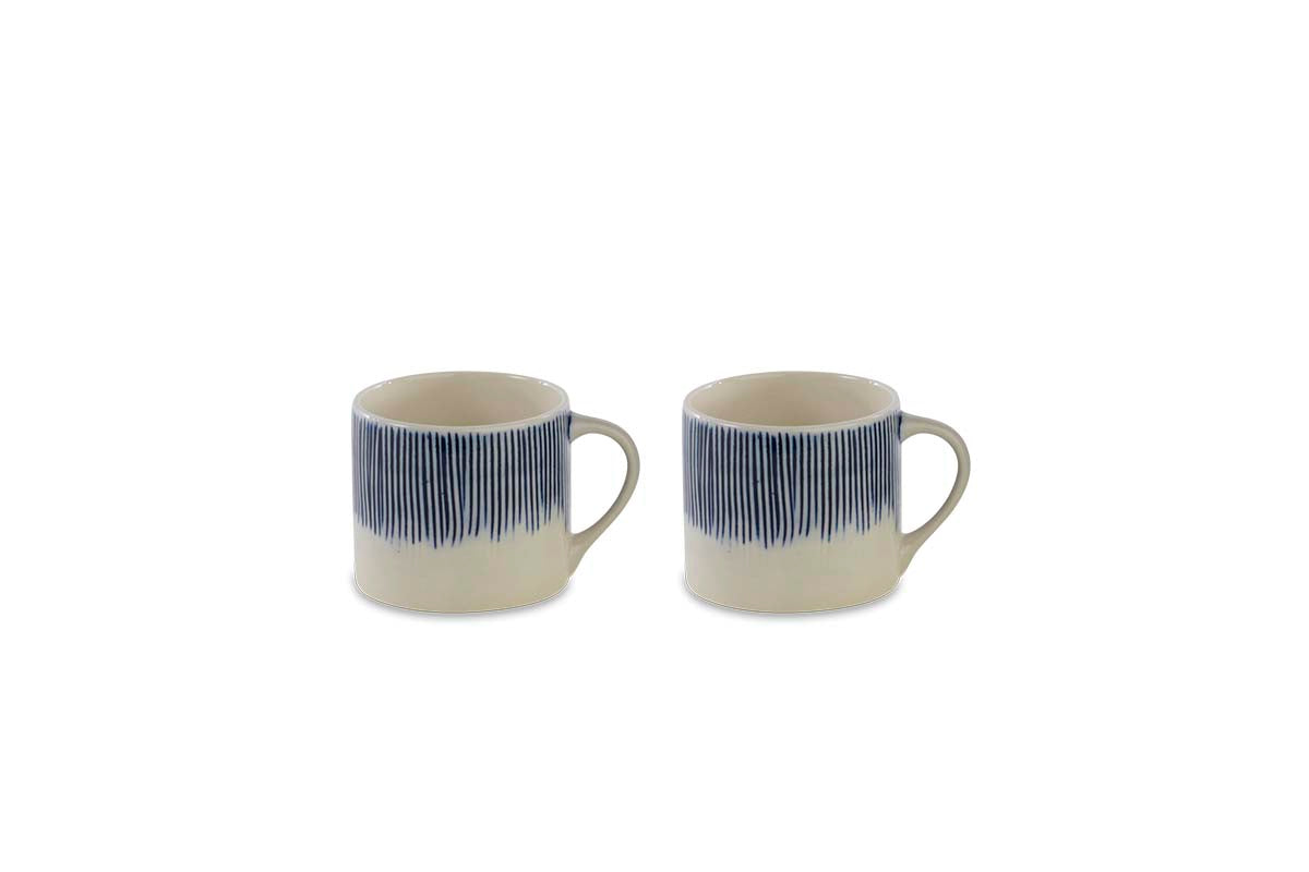 Karuma Ceramic Mug - Blue - Small (Set of 2)