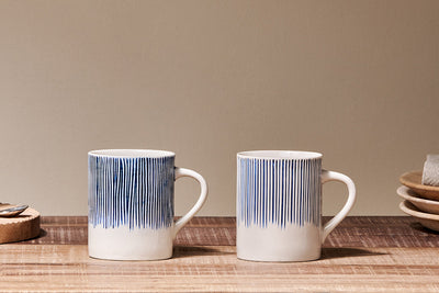 Karuma Ceramic Mug - Blue - Large (Set of 2)