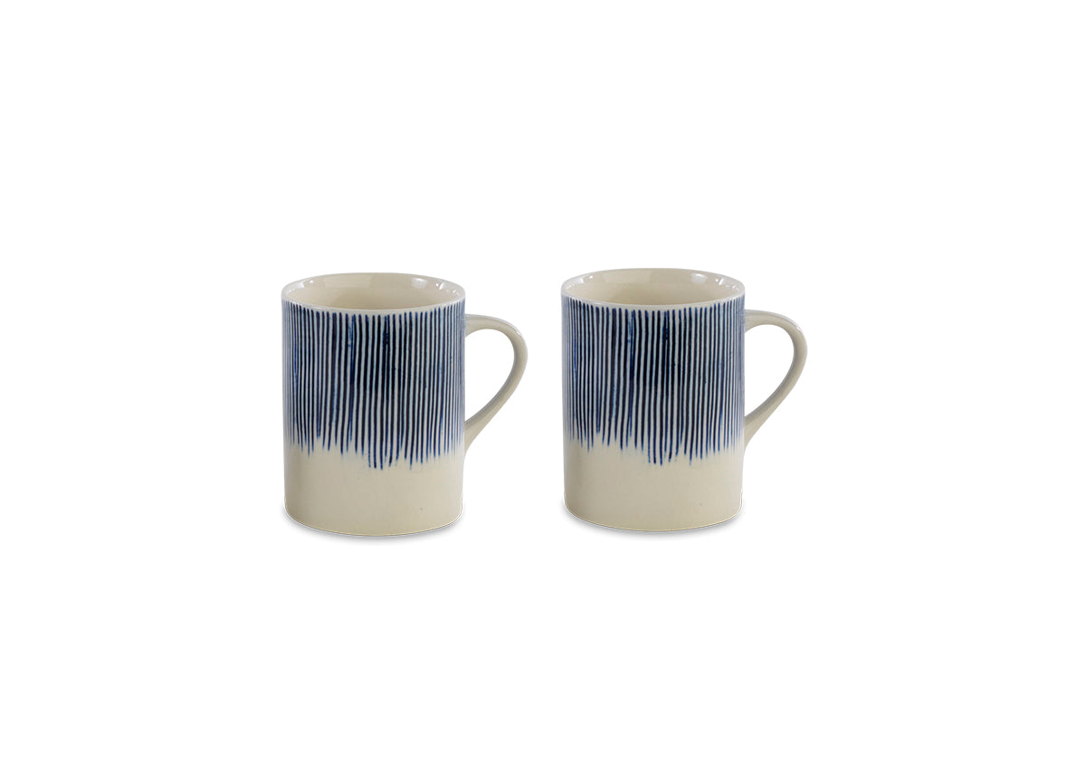 Karuma Ceramic Mug - Blue - Large (Set of 2)