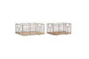 Kochi Iron & Mango Wood Baskets - Brown (Set of 2)